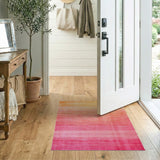 Geometric Modern Sunset Ombre Striped Area Rug