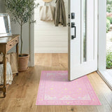 Pink Unicorn Stars Kids Area Rug