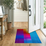 Vibrant Multi-Color Gradient Stripe Rug