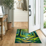 Sunlit Enchanted Forest Path Area Rug