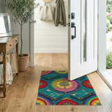 Vibrant Compass Suitcase Area Rug