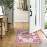 Pink Sun Mandala Area Rug