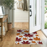 Autumn Japanese Maple Leaves Area Rug
