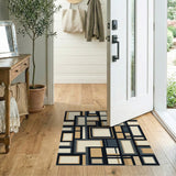 Geometric Modern Area Rug - Beige Neutral Frames