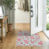 Whimsical Pink Daisy Sunflower Area Rug