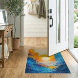 Radiant Sunset Valley Abstract Area Rug