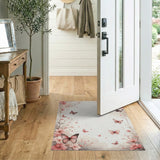 Blush Pink Cherry Blossom Butterfly Rug