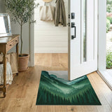 Serene Layered Green Mountain Valley Rug