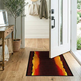 Fiery Flames Red Area Rug