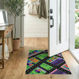 Vibrant City Street Kids Cartoon Area Rug