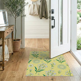 Sunny Yellow Daisy Chamomile Floral Rug
