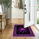 Ornate Pink Spider Silhouette Area Rug