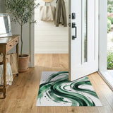Abstract Area Emerald Swirl Abstract Area Rug