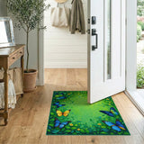 Whimsical Butterfly Garden Frame Area Rug