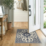 Traditional Persian Navy Blue Ornate Medallion Area Rug