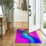 Psychedelic Rainbow Swirl Area Rug