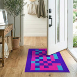 Multi-color and Patterns Geometric Modern Vibrant Geometric Multi-Color Block Area Rug