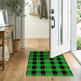 Green Black Buffalo Check Area Rug