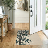 Teal Bamboo Grove Area Rug