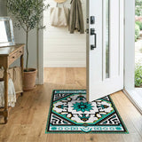 Teal Star Medallion Persian Area Rug
