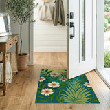 Lush Green Floral Sun Area Rug