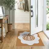 Ornate Swirled Pumpkin Area Rug