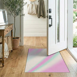 Blush Pink Mint Gradient Abstract Area Rug
