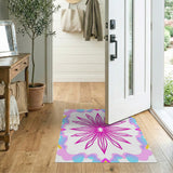 Vibrant Pink Starburst Geometric Area Rug