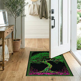 Psychedelic Neon Tree of Life Area Rug