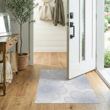 Ethereal Light Blue Floral Area Rug