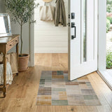 Distressed Patchwork Multi-Color Area Rug