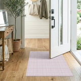 Purple Gingham Checkered Purple Area Rug