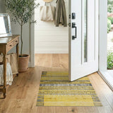 Yellow Geometric Heritage Tribal Rug
