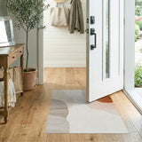 Neutral Organic Shapes Abstract Area Rug