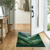 Layered Green Mountain Valley Area Rug