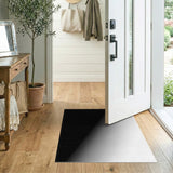 Black White Diagonal Gradient Area Rug
