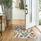 Vibrant Thistle Daisy Floral Area Rug