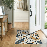 Modern Abstract Organic Shapes Area Rug
