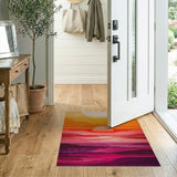 Vibrant Ombre Sunset Horizon Area Rug