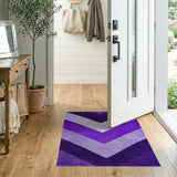 Purple Chevron Zigzag Shag Rug