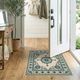 Teal Persian Medallion No. 7 Area Rug