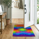 Rainbow Heart Kids Washable Area Rug