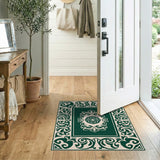 Traditional Persian Ornate Emerald Green Medallion Area Rug
