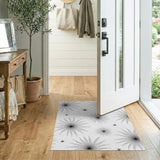 Grey Abstract Starburst Area Rug