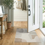 Abstract Area Beige and Neutral Abstract Beige Neutral Organic Shapes Area Rug