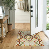 ODIKA Washable Southwestern Geometric Area Rug - Non-Slip Low Pile
