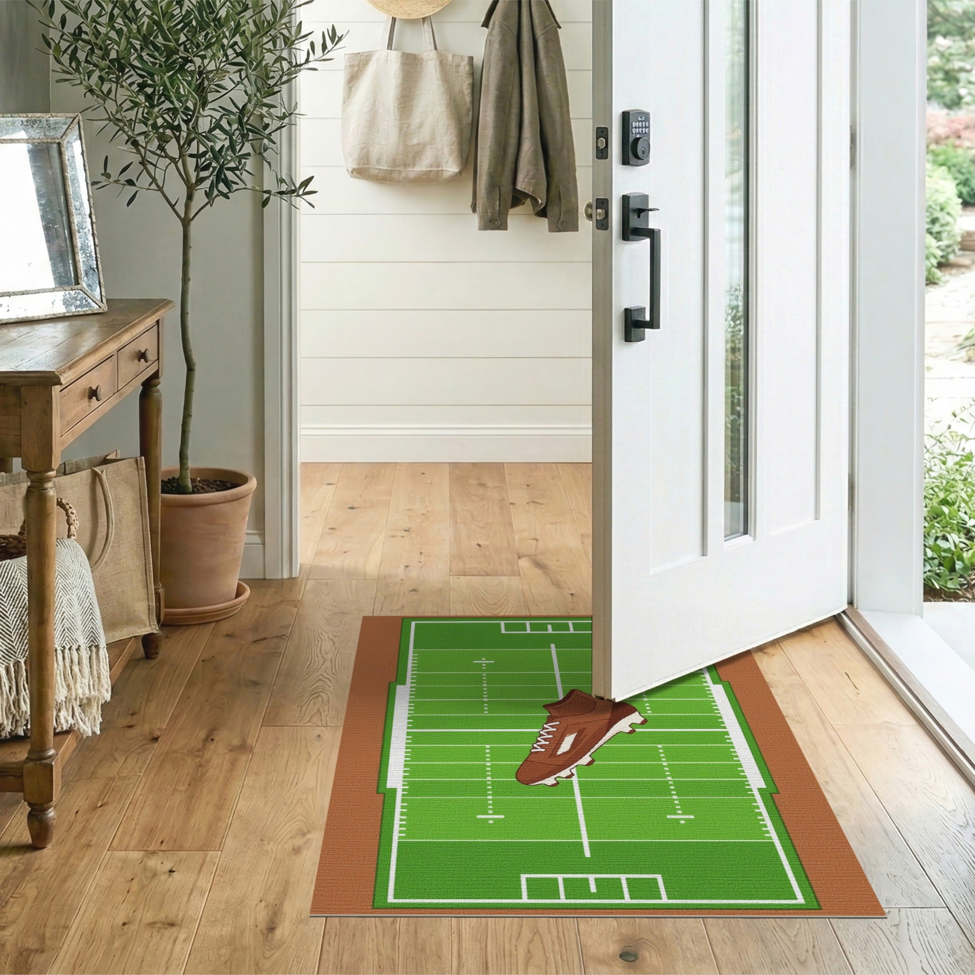 Football Field Cleat Area Rug