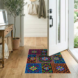 Vibrant Boho Floral Patchwork Area Rug