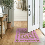 Pink Gold Ornate Persian Area Rug