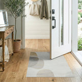 Modern Abstract Beige Gold Area Rug